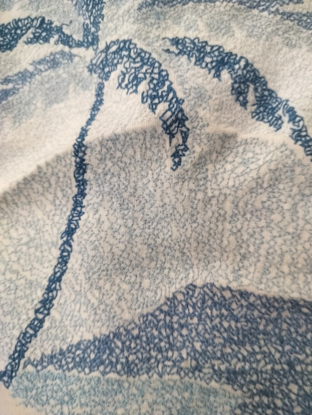 Tommy Bahama Long Sleeve Palm Graphic Sweatshirt - White/Blue - Picture 3 of 4